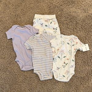 Carter's Kids Matching Set - Floral and Stripes